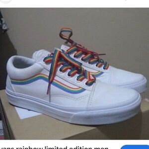 Vans rainbow limited Edition size 5.5 women's or kids size 4youth worn o…